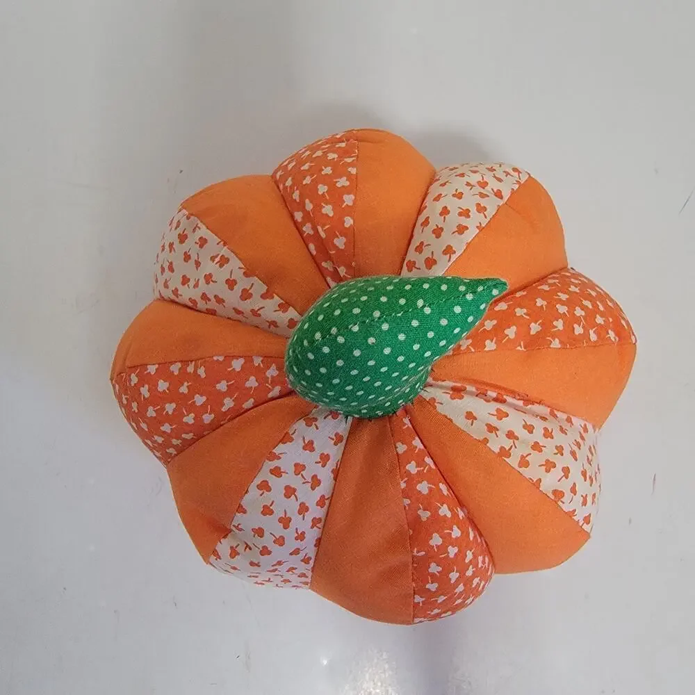 Vintage Mid Century Pumpkin Fall Halloween Holiday Home Decoration Plush